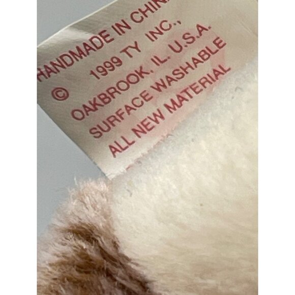 TY Original 1999 Beanie Baby brown black white squirrel Chipper fluffy gold READ - Picture 4 of 4